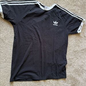 Adidas Black Tee with White Accents